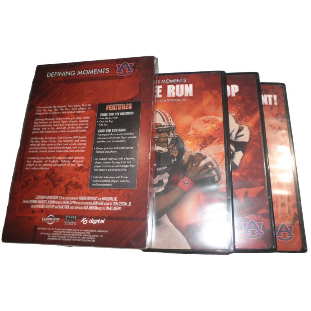 Defining Moments Auburn FB (3-DVD Set) Title Run, Over the Top, & Punt Bama Punt