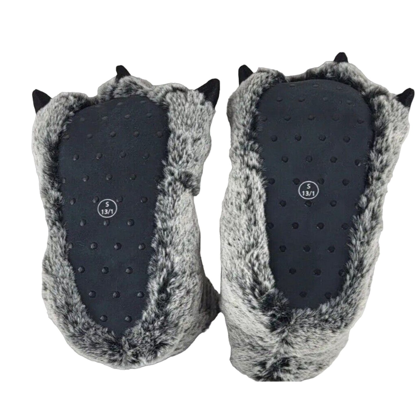 Boys' Ferdinand Dinosaur Claw Slippers - Cat & Jack Charcoal Gray MED (2/3) NWT