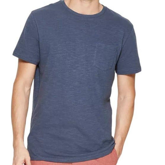 Goodfellow Small Mens Short Sleeve Slub Pocket T-Shirt - Subdued Blue