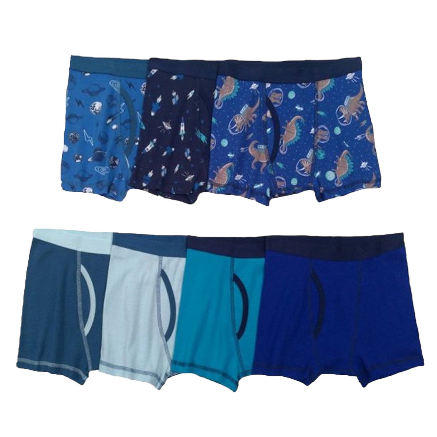 Boys' 7pk Space Boxer Briefs - Cat & Jack Blue XL (39-30"Waist)(109-120 Lbs.)