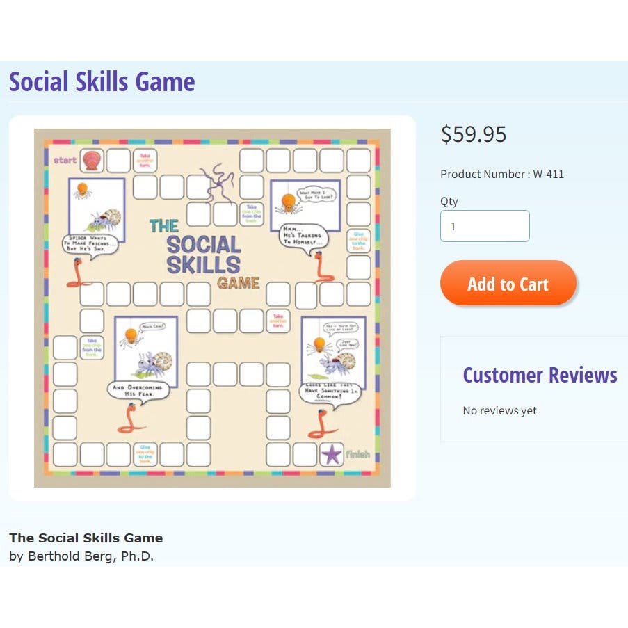 Social Skills Game, 8+ Yr Old, W-411 by Berthold Berg, Ph.D. (New in Sealed Box)