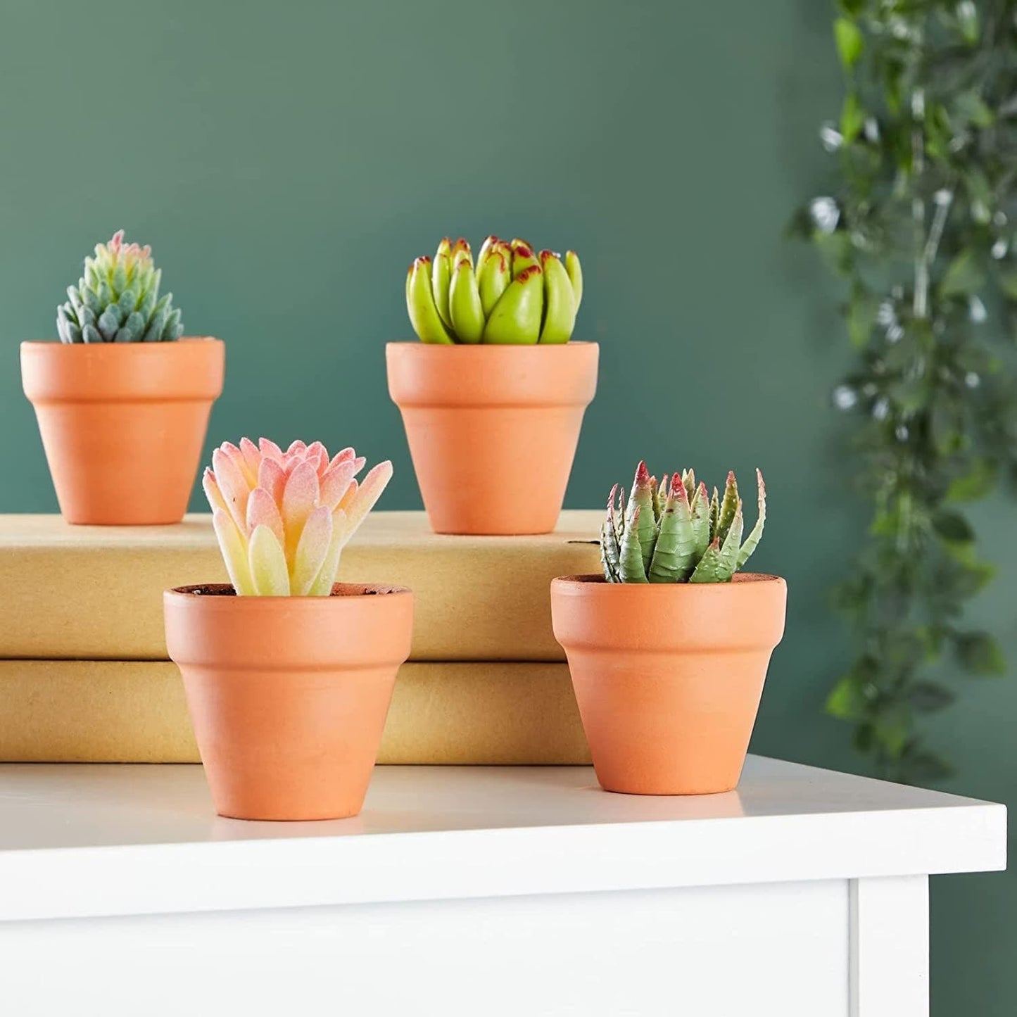 18-PK Mini Terracotta Pots for Succulents, Small 3.2" Clay Flower Pot Planters