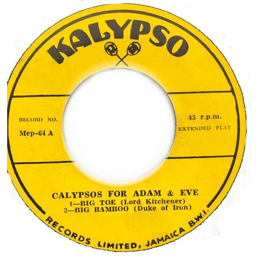 Rare 45 EP Vinyl- Calypsos for ADAM and EVE, EP64, Monogram Records, Reggae