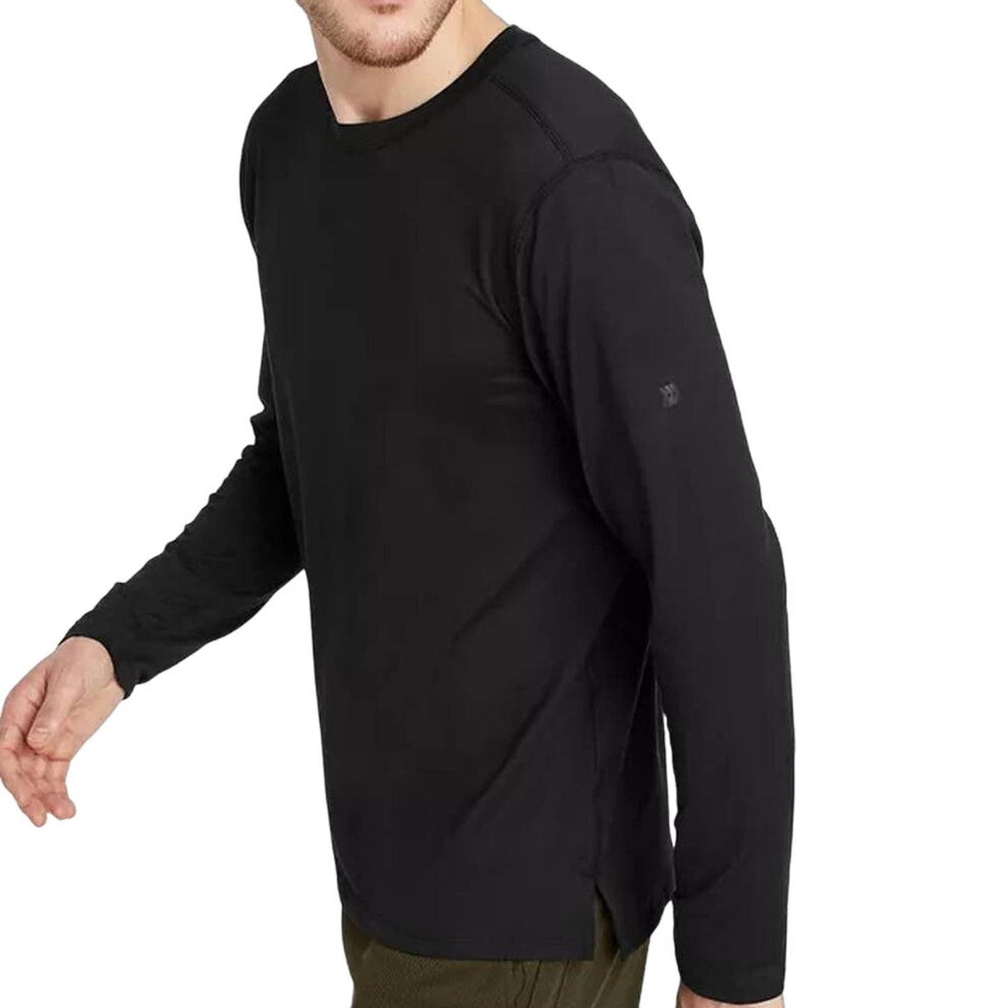 Men's Fitted Long Sleeve T-Shirt - All in Motion Black X-LRG XL