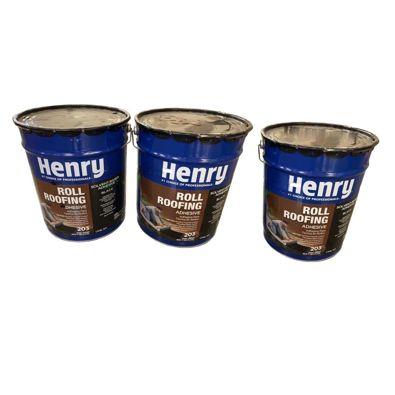 11 Rolls GAF #75 Base Sheet (3300 SQ FT) & 15 GAL HENRY Roof Adhesive-- LOCAL Pickup Only