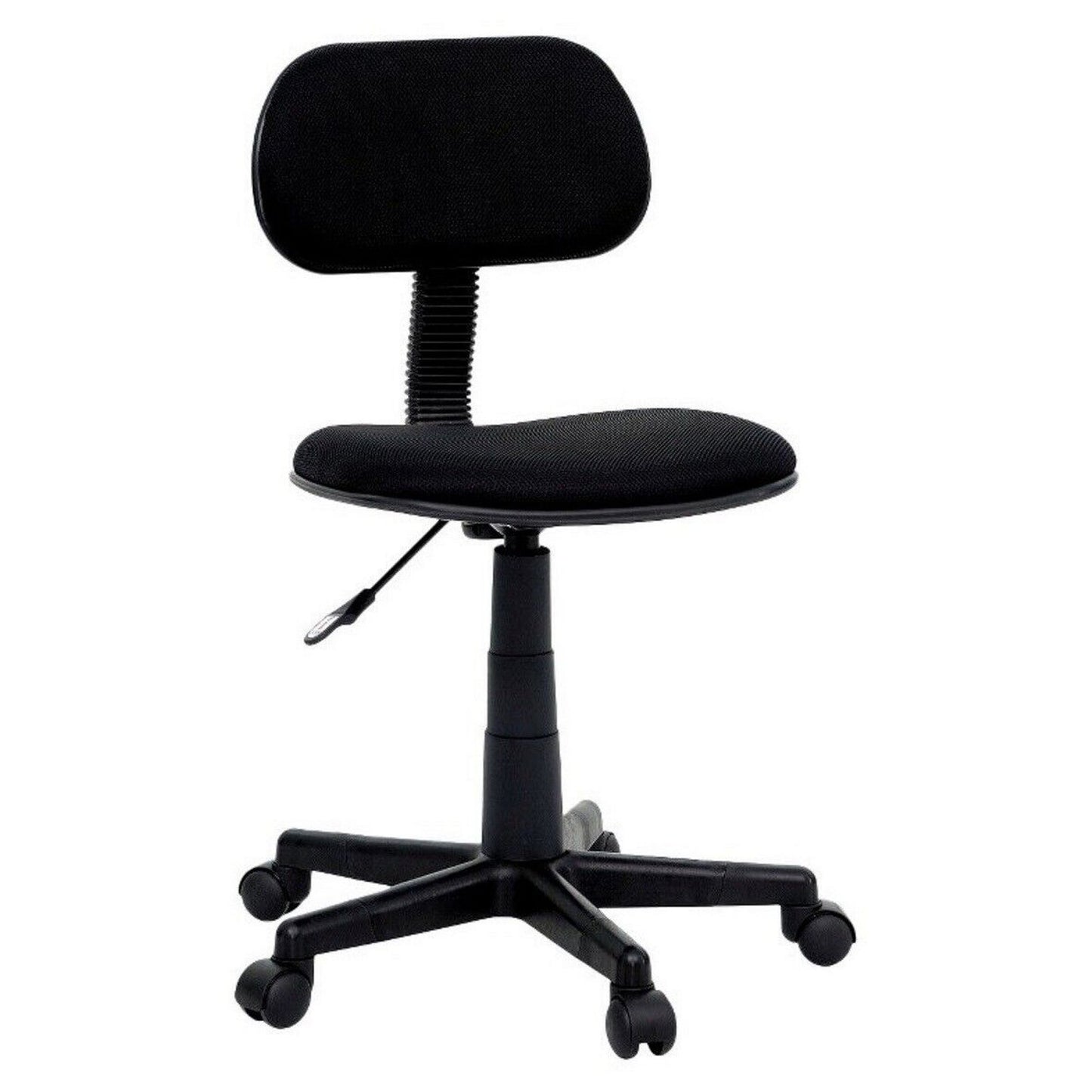 Easy-Care Fabric Task Chair Black, NIB, Adjustable 29" - 33.25" + Free Shipping