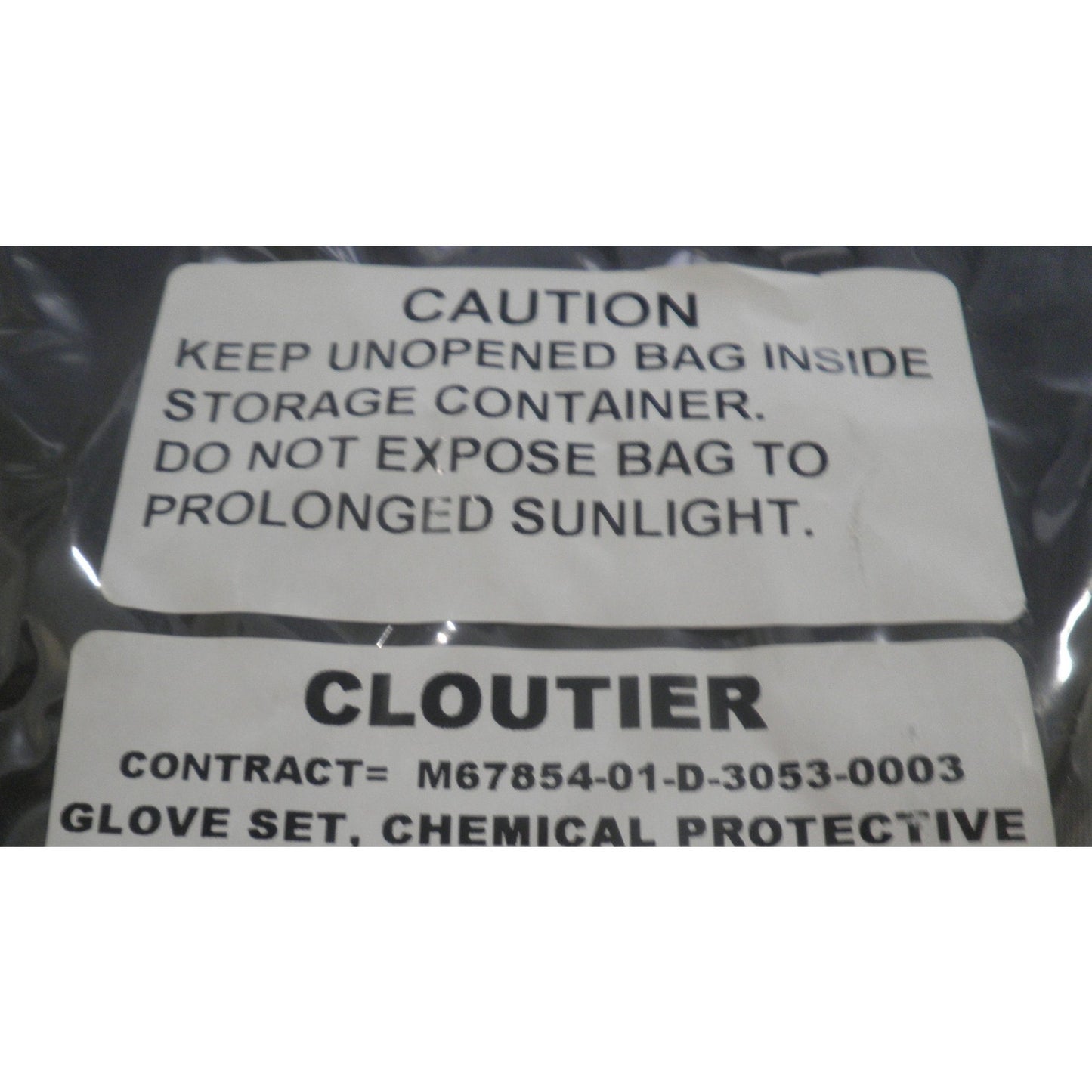 Government Military Issue XL Chemical Protective Glove Shells & Inserts, 1 Pair