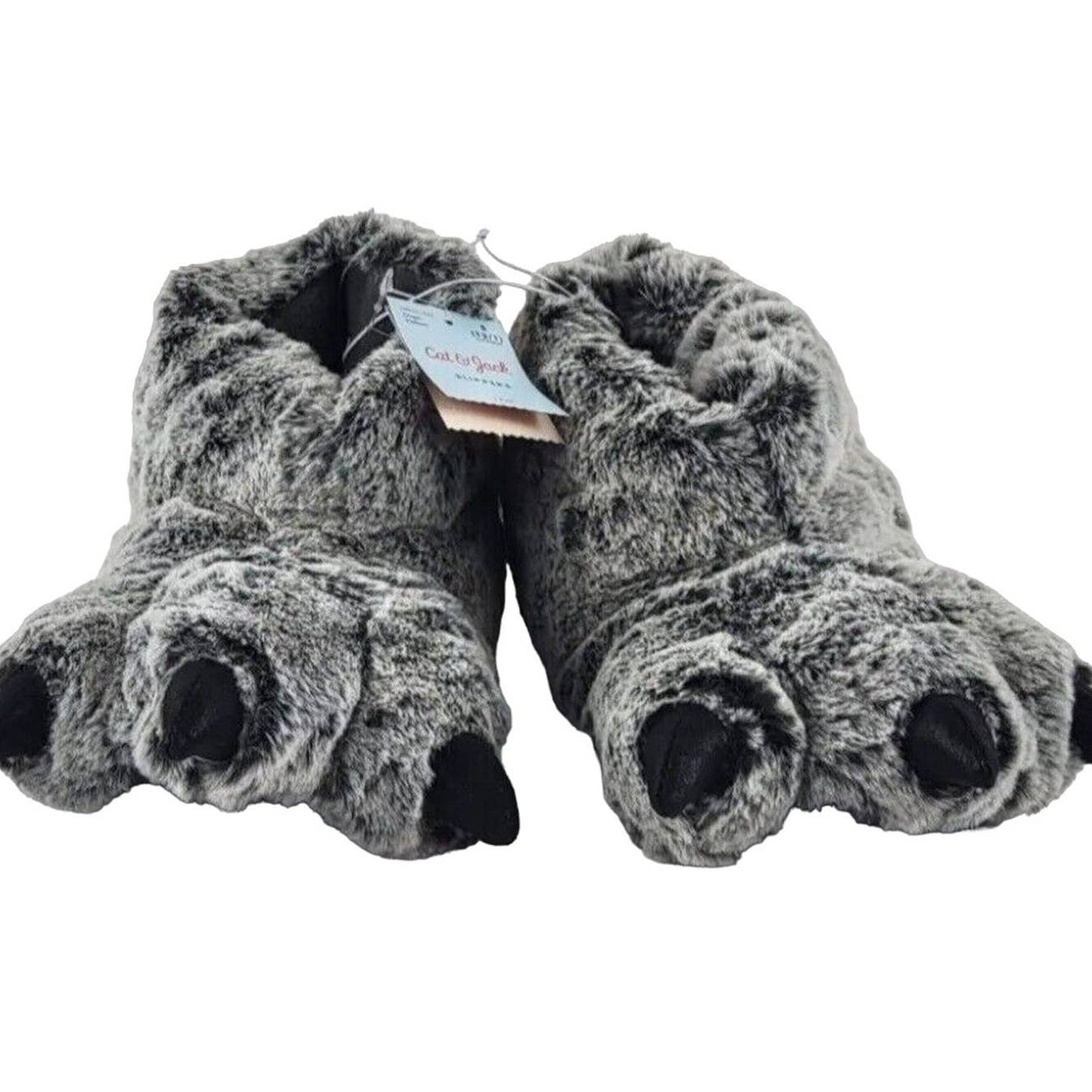 Boys' Ferdinand Dinosaur Claw Slippers - Cat & Jack Charcoal Gray MED (2/3) NWT