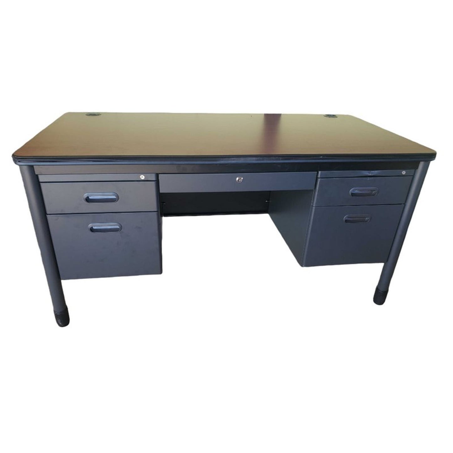 ASSEMBLED OFM Metal 5-Drawer Double-Pedestal Teachers Desk LOCAL PICKUP ONLY