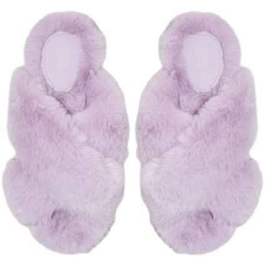 Stars Above Paris Purple Slip-on ID/OD Women's House Slippers, L (9/10)