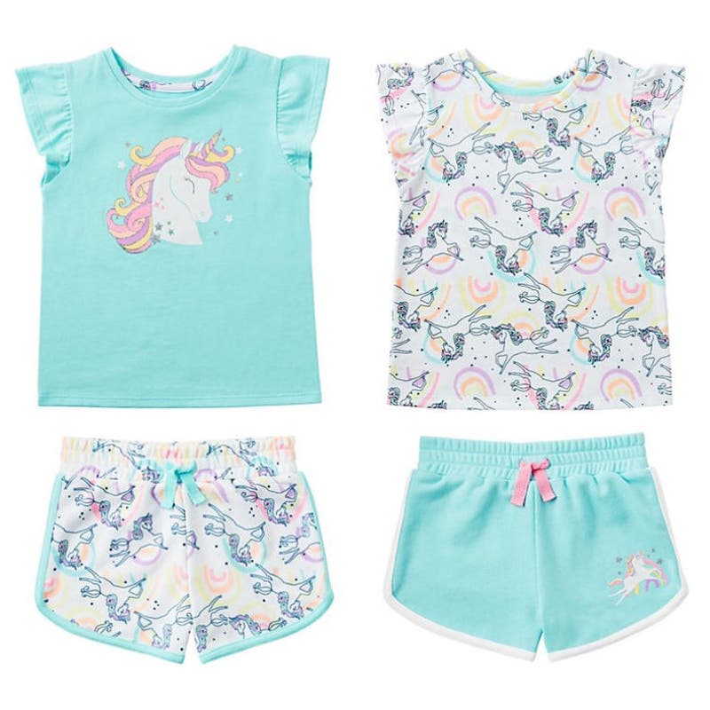 Member's Mark 12M Girls' 4 Piece Mix & Match Play Sets, Unicorn, 12M - Free Ship